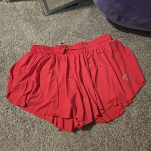 Red Flowy Shorts
